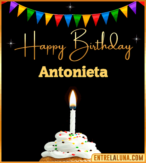 GiF Happy Birthday Antonieta